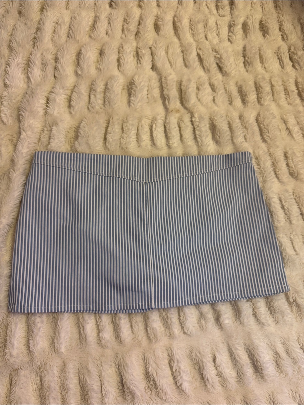 Blue and White Striped Mini Skirt - Unknown Brand - Picture 2 of 3